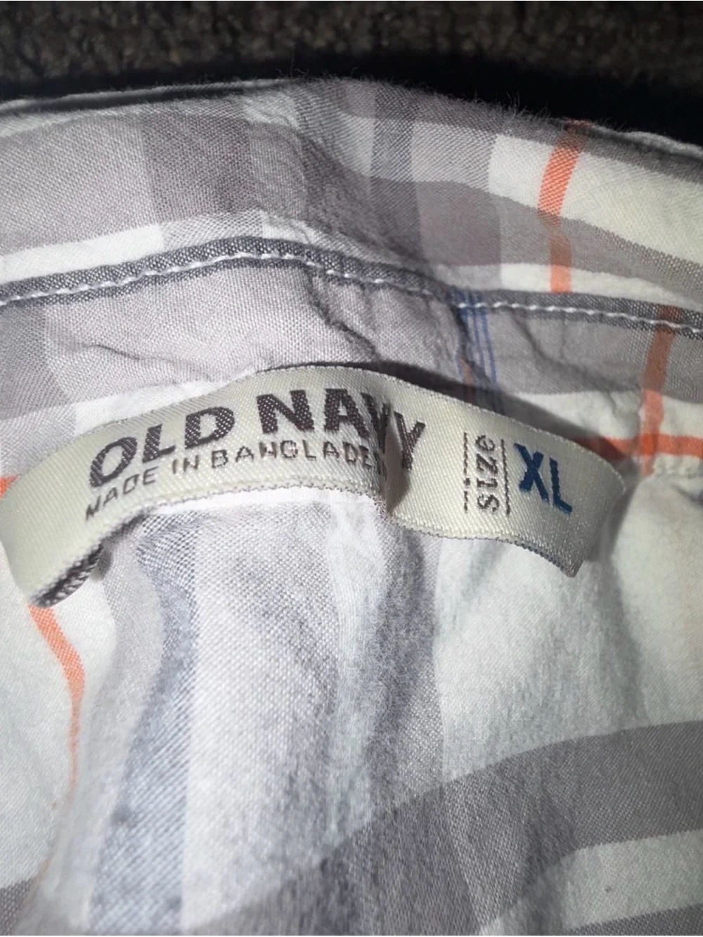 Old Navy Short-Sleeve Plaid Button-Down Shirt - Gray, Blue, Cream